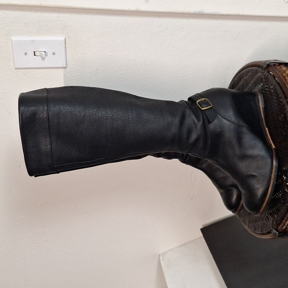 J Shoes Women Boots Size 9 M Black Wedge Knee High Boots Leather